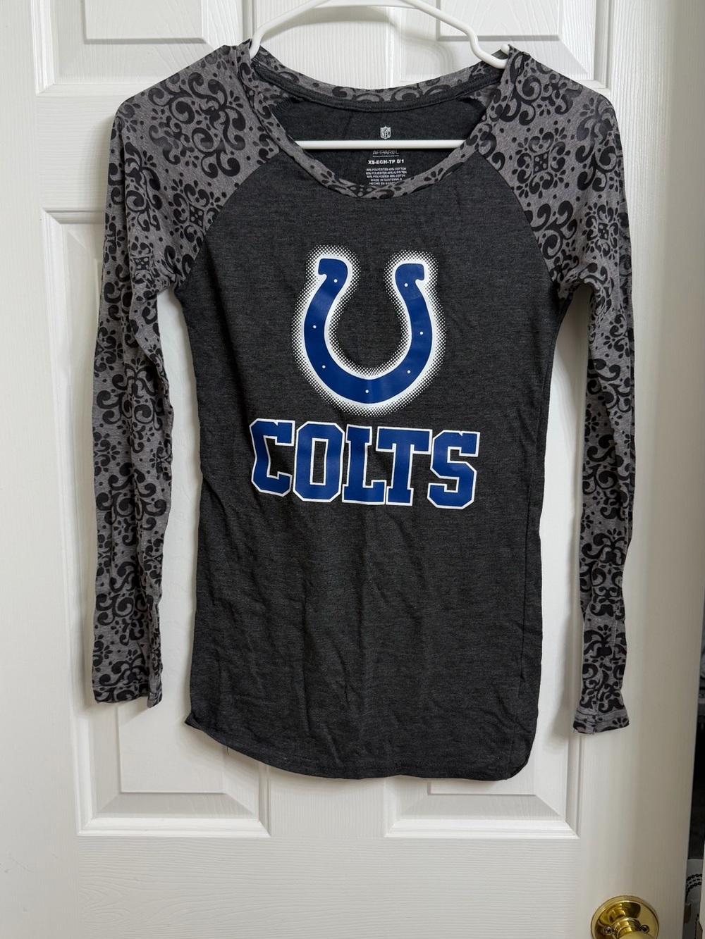 Indianapolis Colts Women's Charcoal Gray Long Sleeve Tee